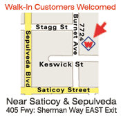 Map to 7724 Burnet Avenue, Van Nuys, CA